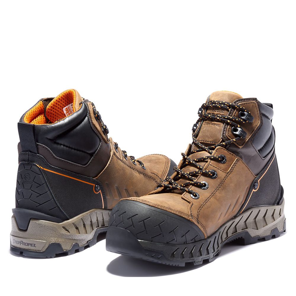 Bocanci De Muncă Timberland Barbati Maro/Negrii - Pro® Summit 6-Inch Composite-Toe - Romania - NVDXQ